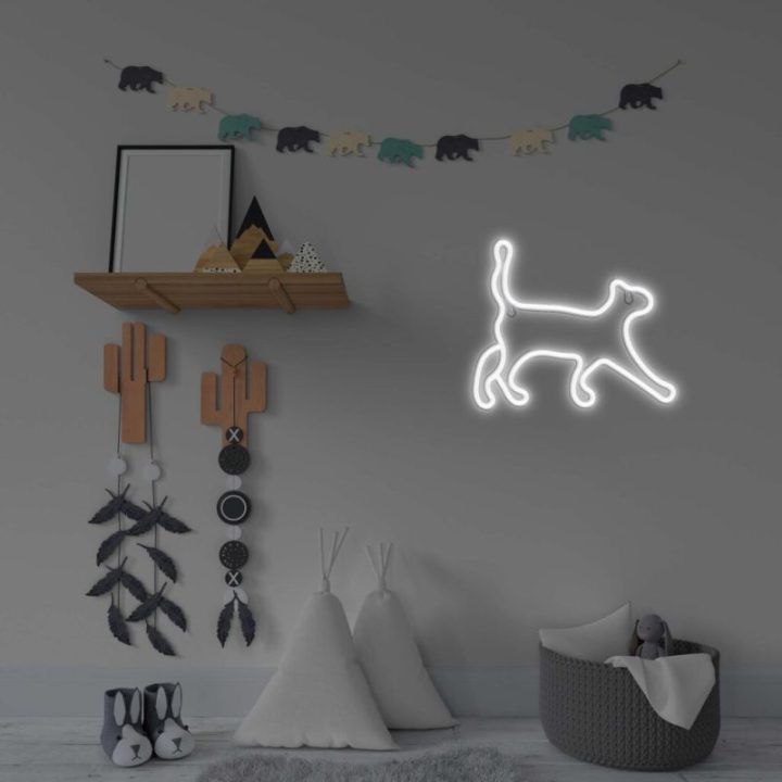 LED neoninis šviestuvas Manta Style Cat 2, baltas