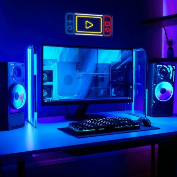 Manta Style neoninė lempa konsolės forma