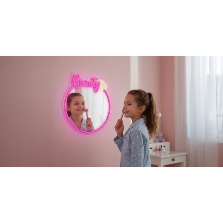 Manta MASNL130PK LED neoninis veidrodis „Beauty“