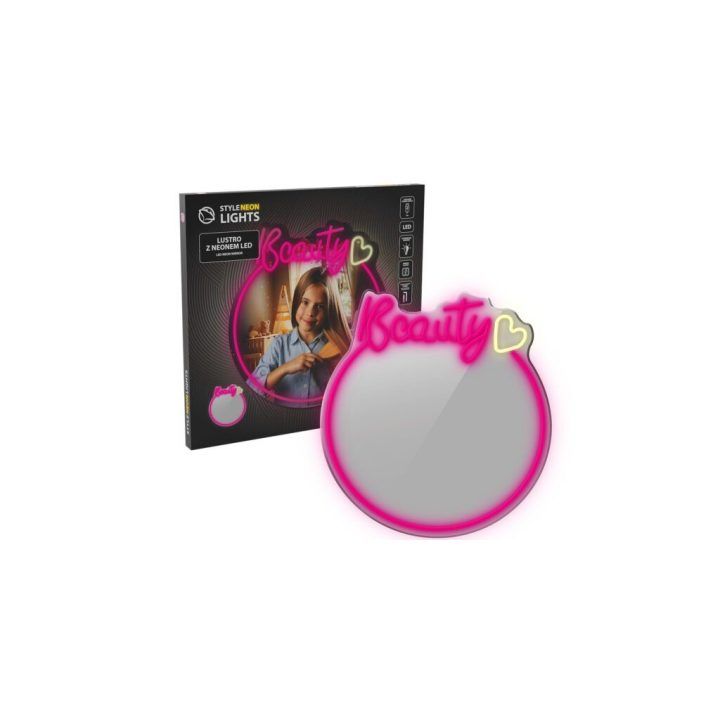 Manta MASNL130PK LED neoninis veidrodis „Beauty“