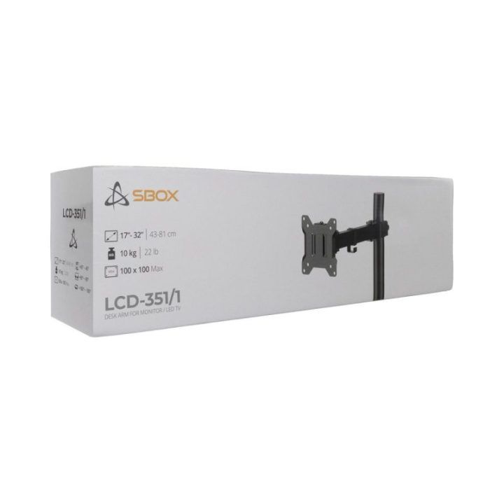 Monitoriaus laikiklis Sbox LCD-351/1-3 17–32 col., 10 kg