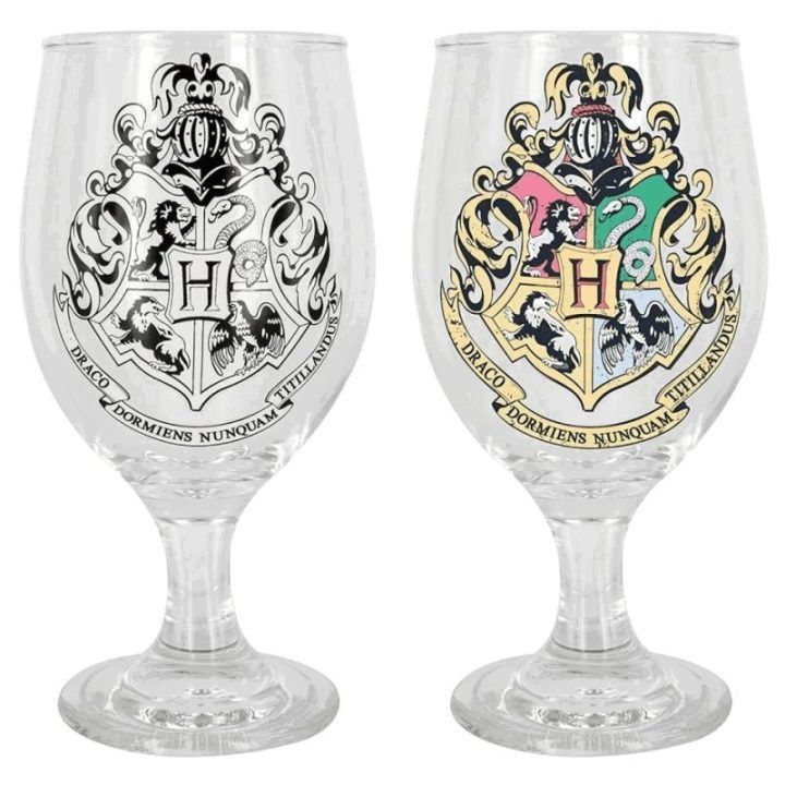 Hario Poterio „Hogwarts“ spalvą keičianti stiklinė taurė 400 ml