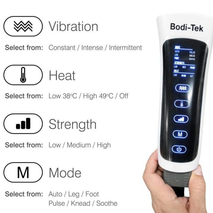 Bodi-Tek Comfort360 oro kompresijos blauzdų masažuoklis