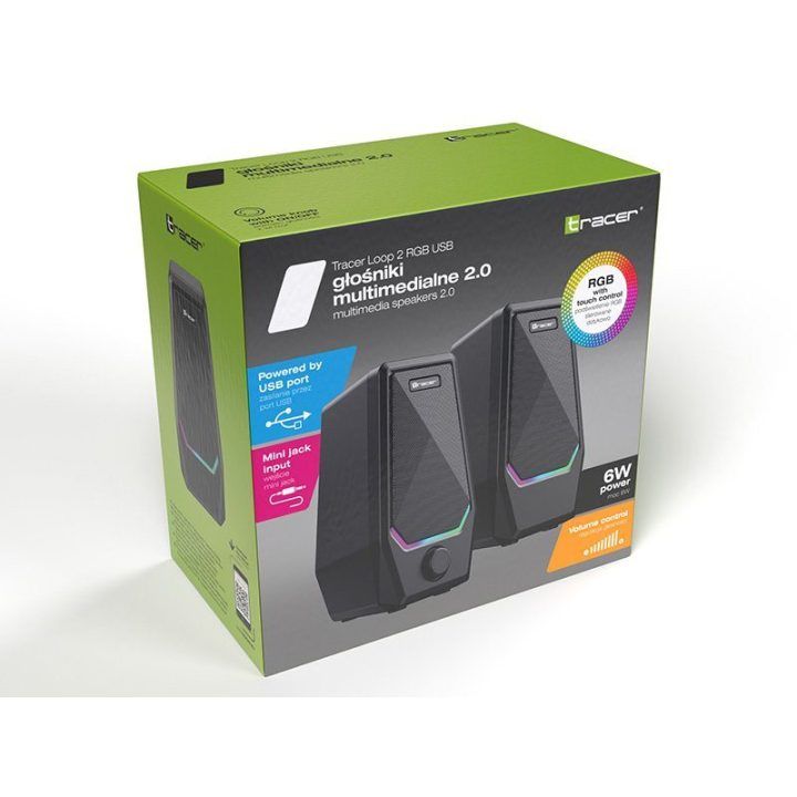 Tracer Loop 2 RGB USB multimedia kolonėlės 2.0, 6 W