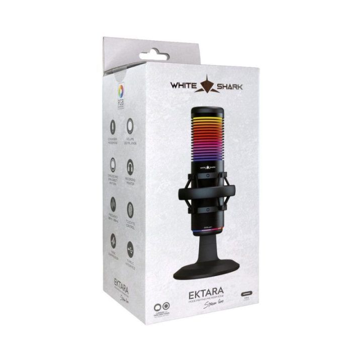 White Shark EKTARA USB mikrofonas, juodas