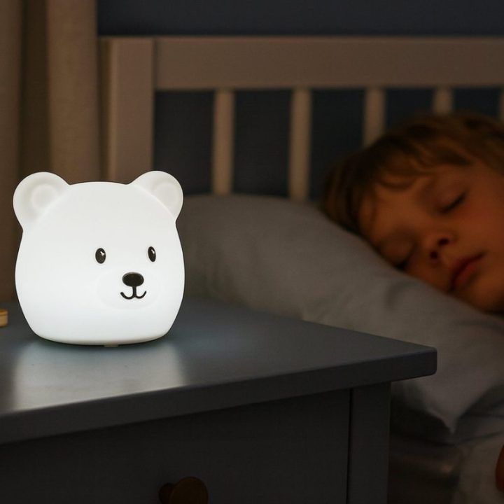 Įkraunamas silikoninis meškiuko LED šviestuvas Koala Games G2535