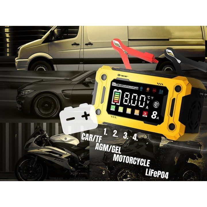 Tracer DT128 12 V 8 A akumuliatoriaus įkroviklis