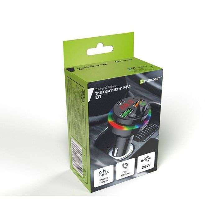 Automobilinis FM siųstuvas Tracer CarSynk su Bluetooth