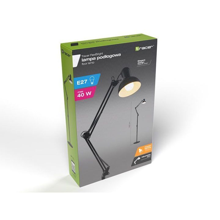 Tracer FlexiBright grindų šviestuvas, juodas