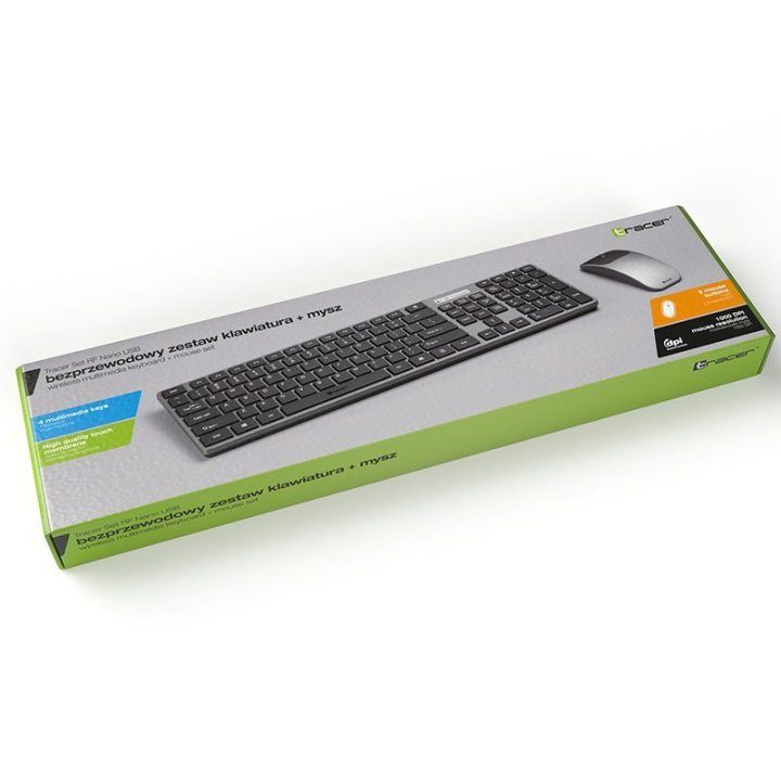 Belaidė klaviatūra Tracer 46773 FR su nano USB imtuvu