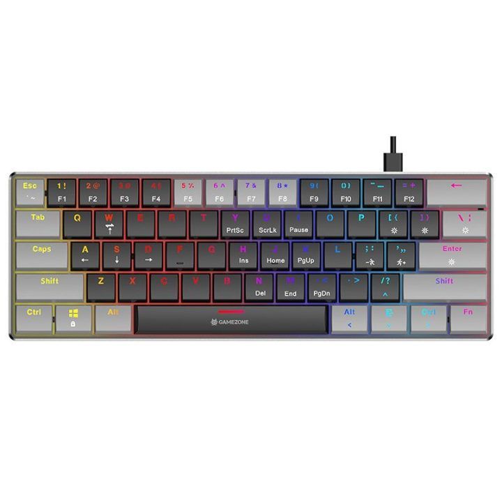 Tracer Gamezone KEYLO 61 žemo profilio mechaninė klaviatūra, juoda/pilka