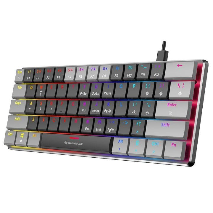 Tracer Gamezone KEYLO 61 žemo profilio mechaninė klaviatūra, juoda/pilka