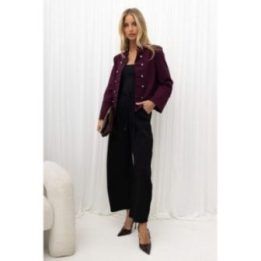 Bordo spalvos švarkas Italia Moda