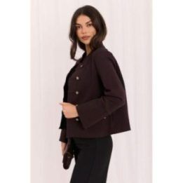 Tamsiai rudas švarkas Italy Moda