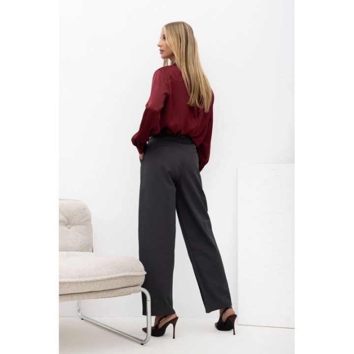 Bordo spalvos satininiai marškiniai Italy Moda