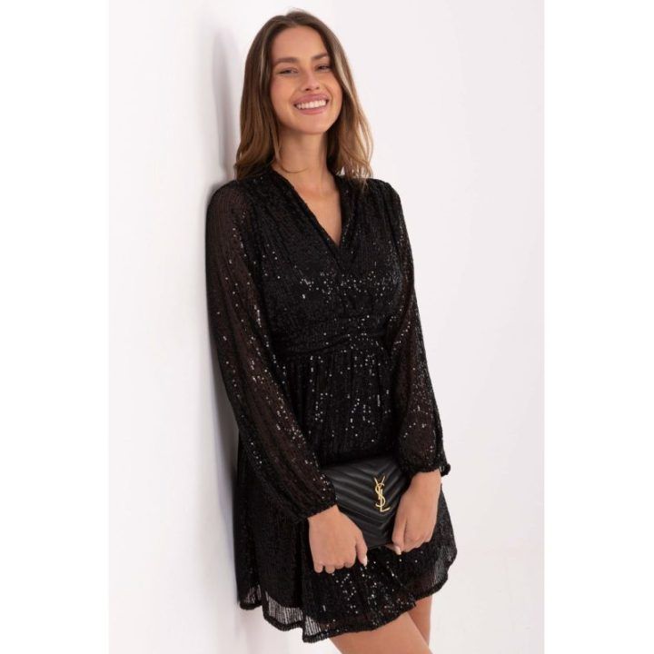 Juoda blizgi suknelė Italy Moda