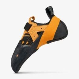 Laipiojimo bateliai Scarpa Instinct VS, juodi ir oranžiniai
