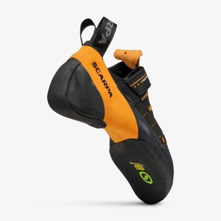 Laipiojimo bateliai Scarpa Instinct VS, juodi ir oranžiniai