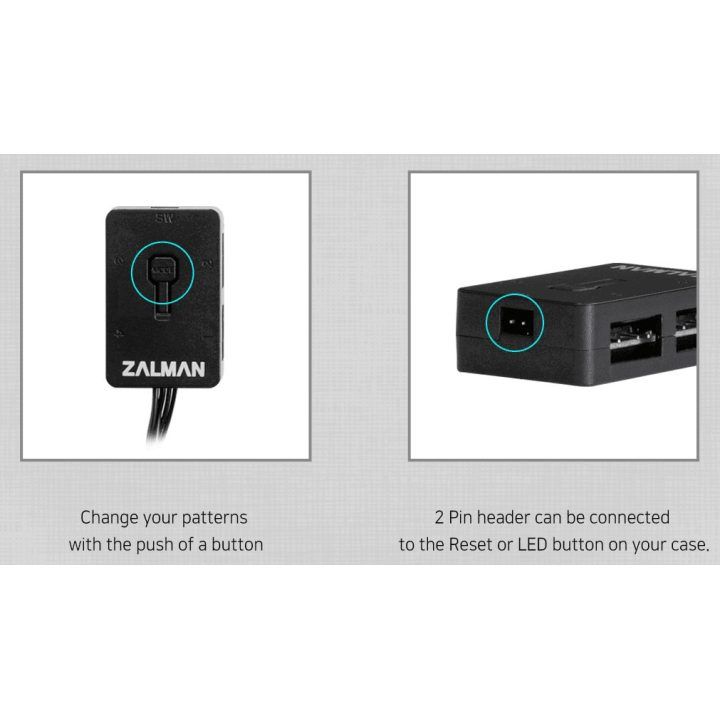 Zalman 4PALC ARGB valdiklis, 4 kanalų