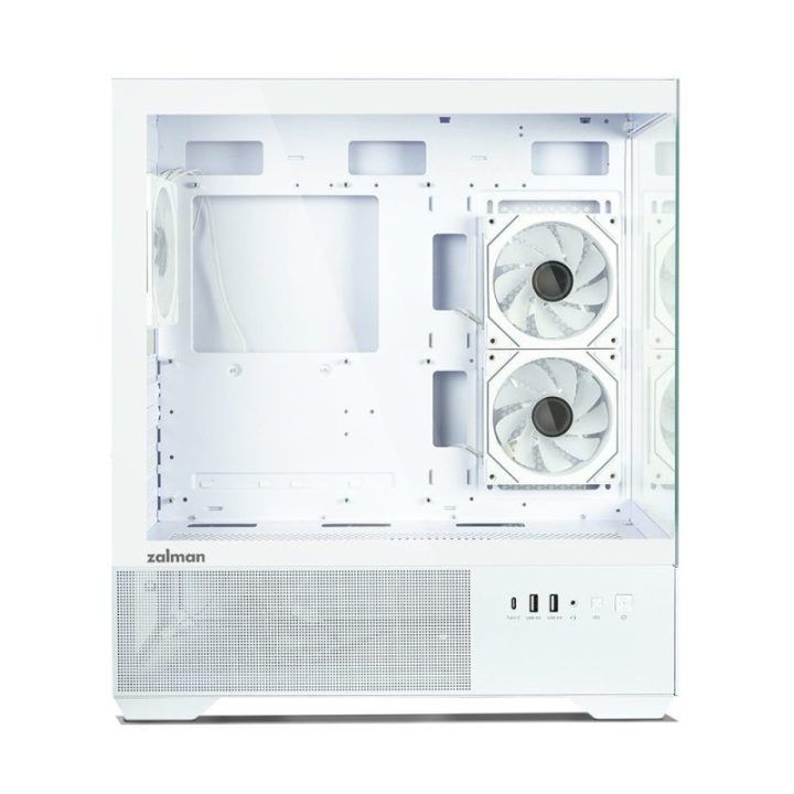 Zalman CHRONIX V2 ATX vidurinio bokšto kompiuterio korpusas, baltas