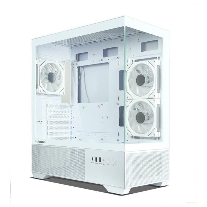 Zalman CHRONIX V2 ATX vidurinio bokšto kompiuterio korpusas, baltas