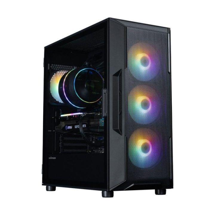 Zalman I3 NEO V2 ATX vidurinis korpusas, 4 x 120 mm RGB ventiliatoriai, juodas