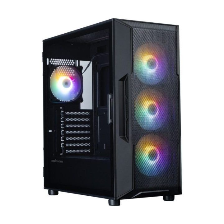 Zalman I3 NEO V2 ATX vidurinis korpusas, 4 x 120 mm RGB ventiliatoriai, juodas