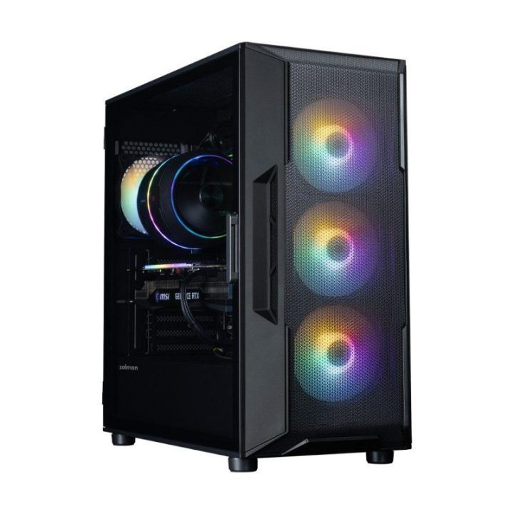 Zalman I3 NEO V2 ATX vidurinis korpusas, 4 x 120 mm RGB ventiliatoriai, juodas