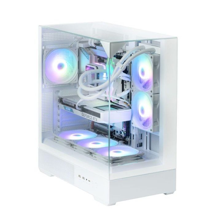 Zalman P40 PRISM PLUS ATX vidurinis kompiuterio korpusas, baltas