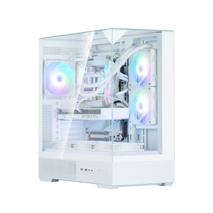 Zalman P40 PRISM PLUS ATX vidurinis kompiuterio korpusas, baltas