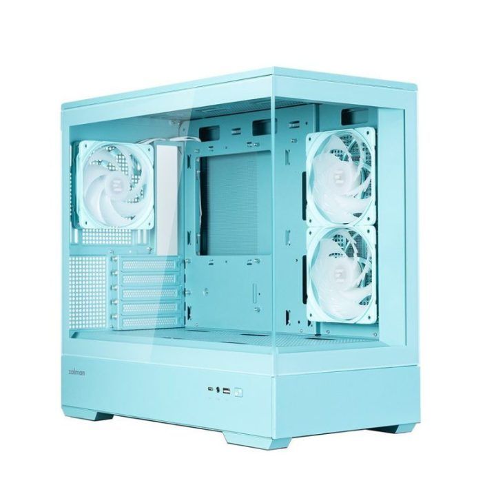 Zalman P30 V2 mATX mini bokšto kompiuterio korpusas, mėtų spalvos