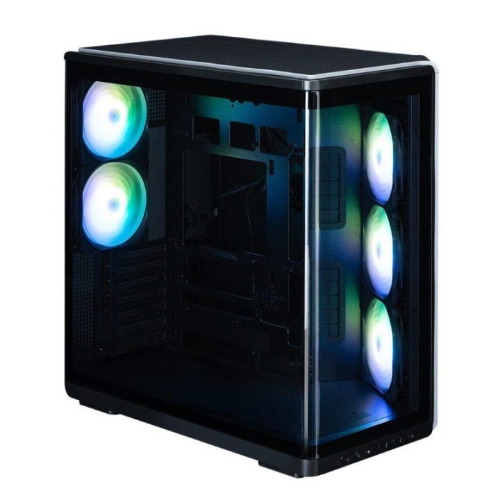 Zalman P60 ATX vidurinis kompiuterio korpusas, juodas, su 5 ARGB ventiliatoriais