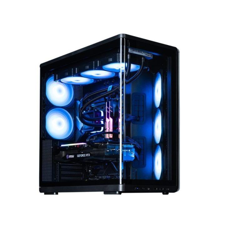 Zalman P60 ATX vidurinis kompiuterio korpusas, juodas, su 5 ARGB ventiliatoriais