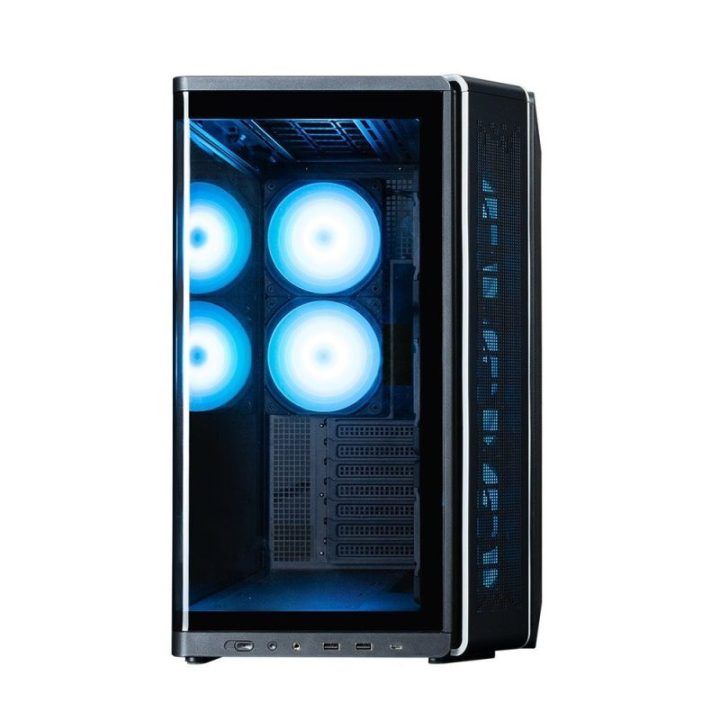 Zalman P60 ATX vidurinis kompiuterio korpusas, juodas, su 5 ARGB ventiliatoriais