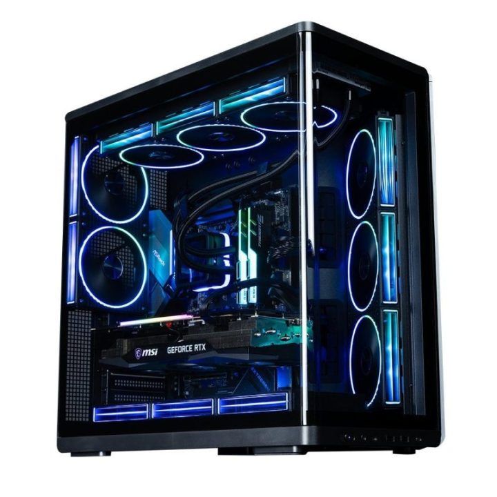 Zalman P60 ATX vidurinis kompiuterio korpusas, juodas, su 5 ARGB ventiliatoriais