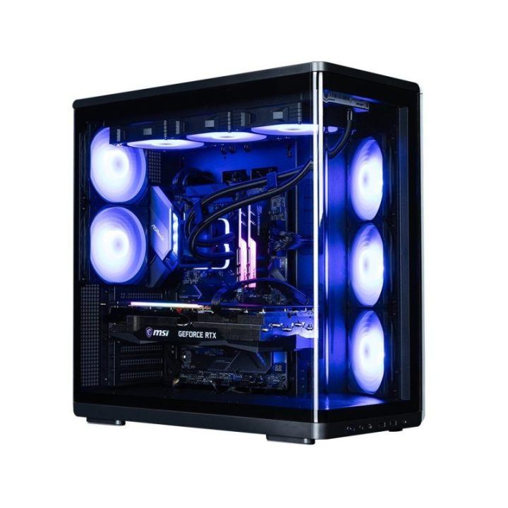Zalman P60 ATX vidurinis kompiuterio korpusas, juodas, su 5 ARGB ventiliatoriais