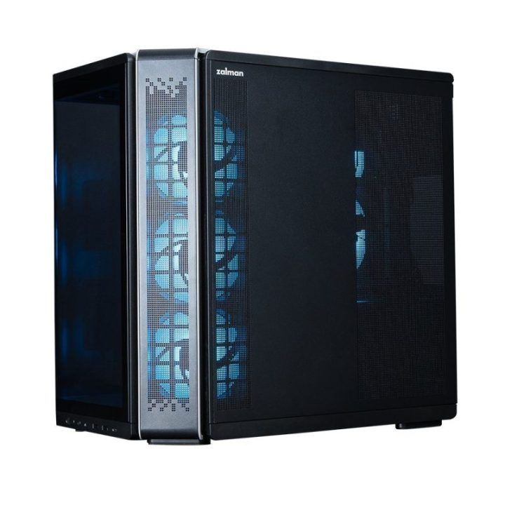 Zalman P60 ATX vidurinis kompiuterio korpusas, juodas, su 5 ARGB ventiliatoriais