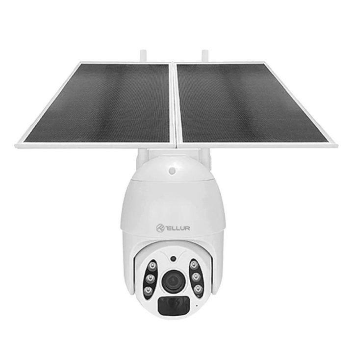 Tellur Smart WiFi saulės kamera P&T 3 MP, 2K UltraHD, balta
