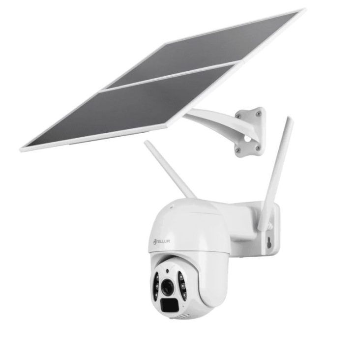 Tellur Smart WiFi saulės kamera P&T 3 MP, 2K UltraHD, balta