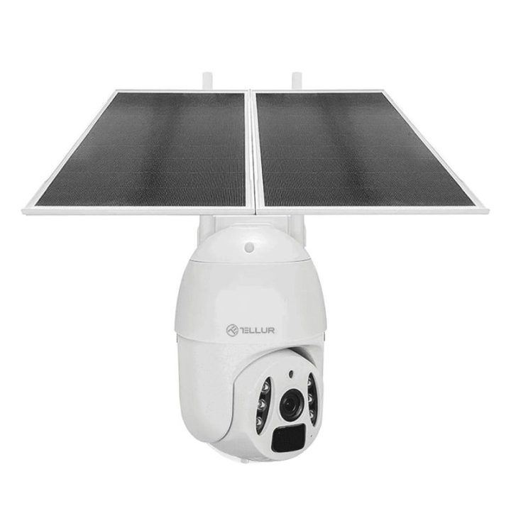 Tellur Smart WiFi saulės kamera P&T 3 MP, 2K UltraHD, balta