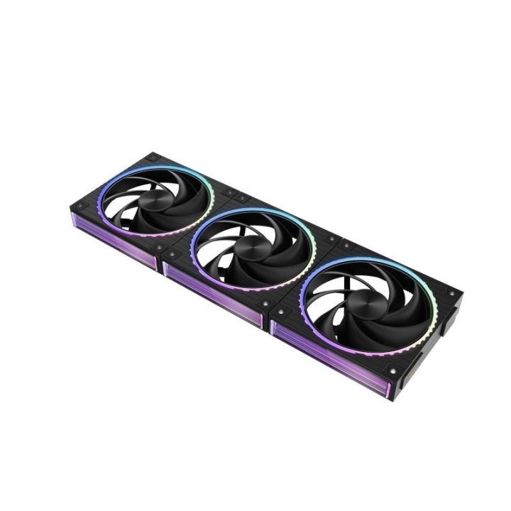 Zalman ZM-DF120R A3 120 mm reversinis „Daisy Chain“ ventiliatorius, juodas, 3 vnt