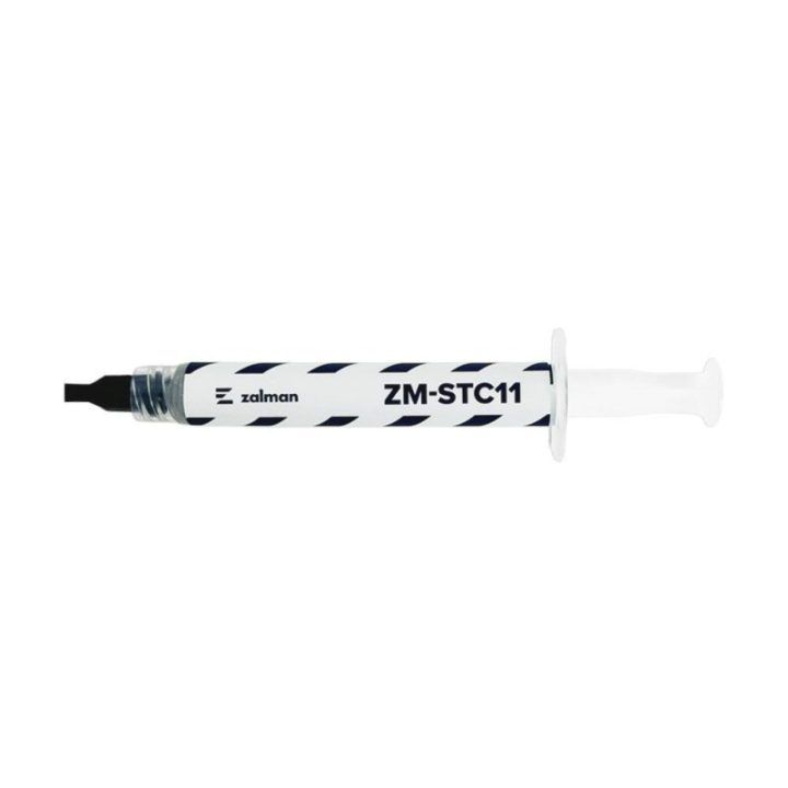 Zalman ZM-STC11 terminė pasta, 2 g, pilkaAPRAŠYMAS:Zalman terminė pasta kompiuteriamsZalman ZM-STC11 yra pilka terminė pasta, sk