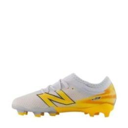 Vaikiški futbolo bateliai New Balance Furon Team V9 FG, balti ir geltoni