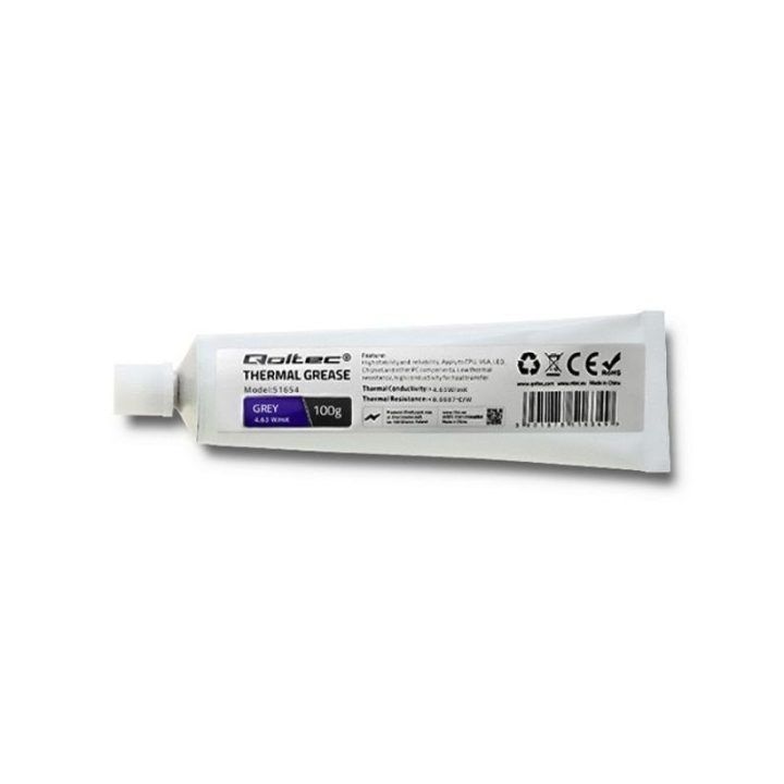 Termo pasta Qoltec 4,63 W/mK, 100 g, pilka