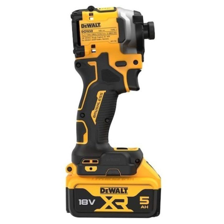 Smūginis veržliasukis DeWalt 18V su 2 akumuliatoriais 5,0 Ah