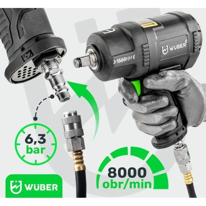 Pneumatinis smūginis raktas 1560 Nm Wuber