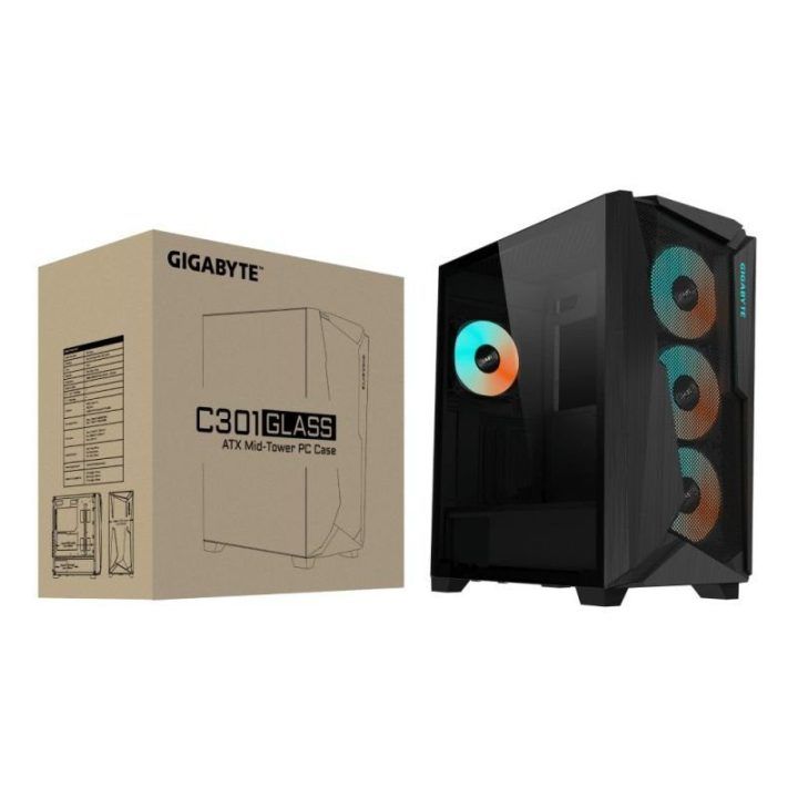 Kompiuterio korpusas Gigabyte GB-C301G, juodas