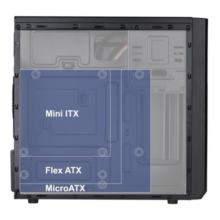 Micro Tower kompiuterio dėklas AKYGA AK17BK