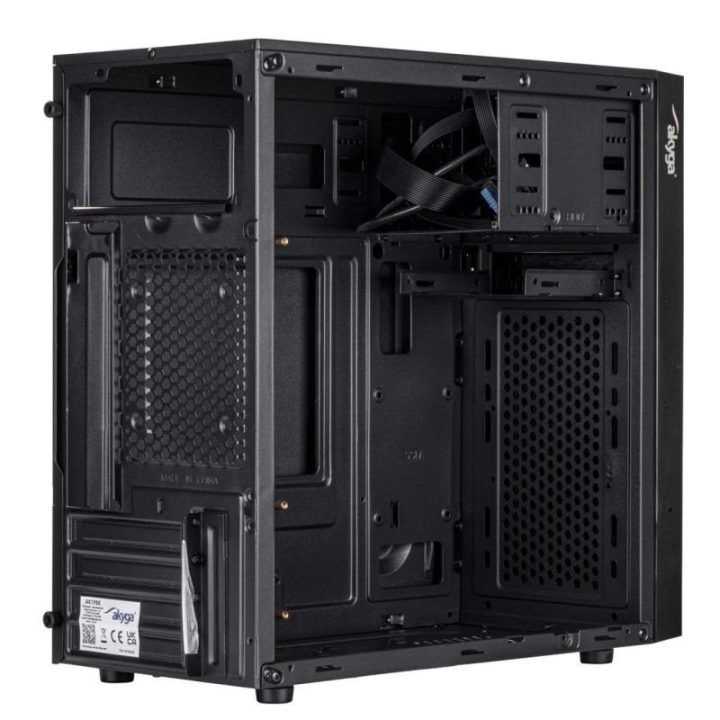 Micro Tower kompiuterio korpusas Akyga AK19BK su USB-C, juodas