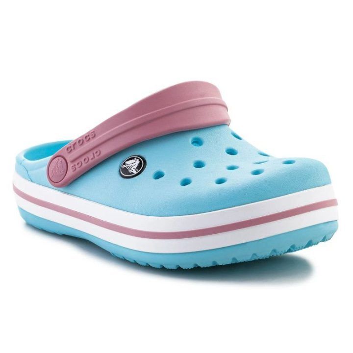 Vaikiškos Crocs Crocband Clog šlepetės, mėlynos ir rožinės